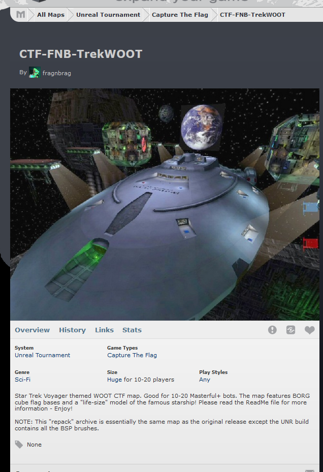 Spotted Voyager in Classic UT99 Maps