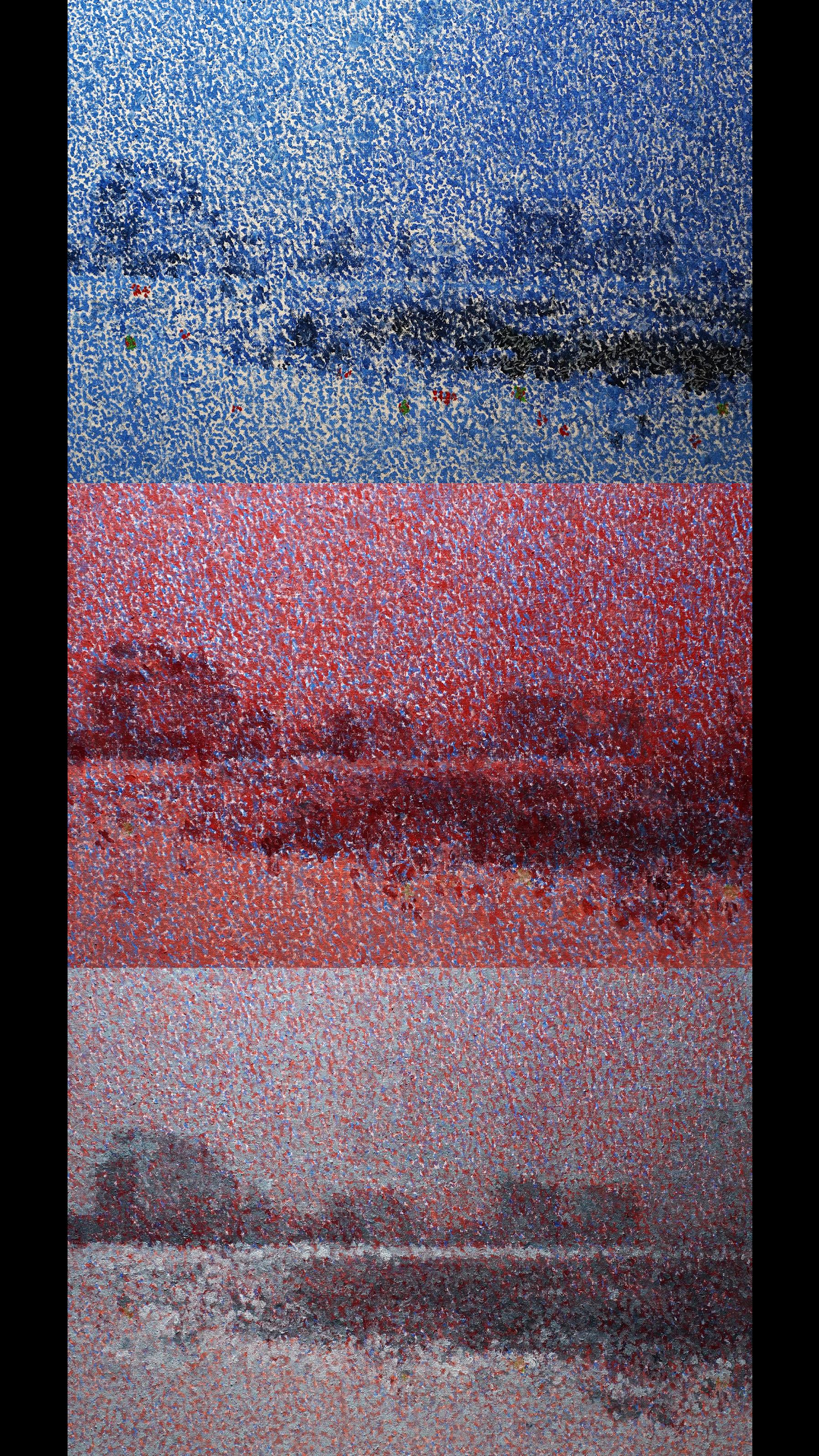 Pointillism in Progress: A Snowy Scene from Revere Beach, MA