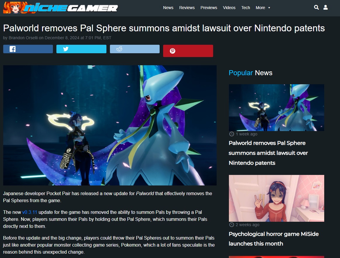Nintendo Claims Victory in the Battle for 'Throwing a Ball' Copyright