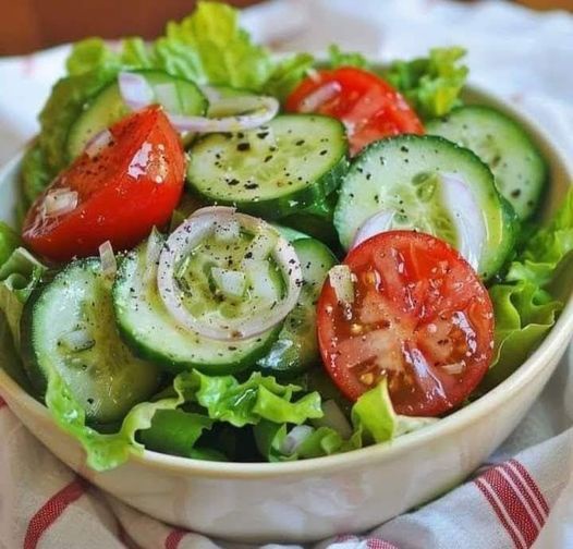 Refreshing Cucumber and Tomato Salad Nestled in Crisp Lettuce