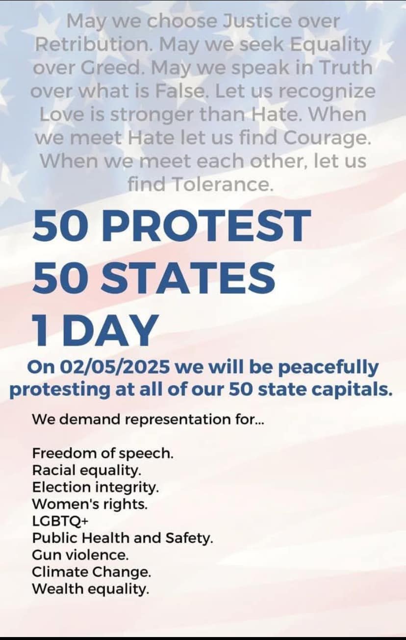 50 Protests Across 50 States on February 5, 2025