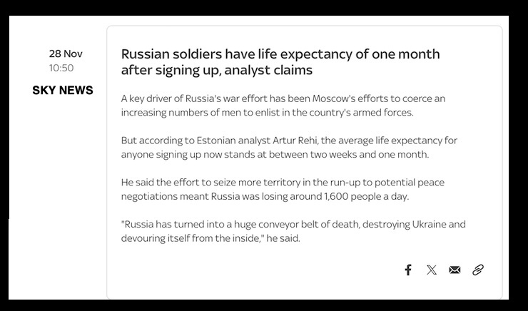 Shocking Insight: Russian Soldiers' Life Expectancy Revealed by Analyst