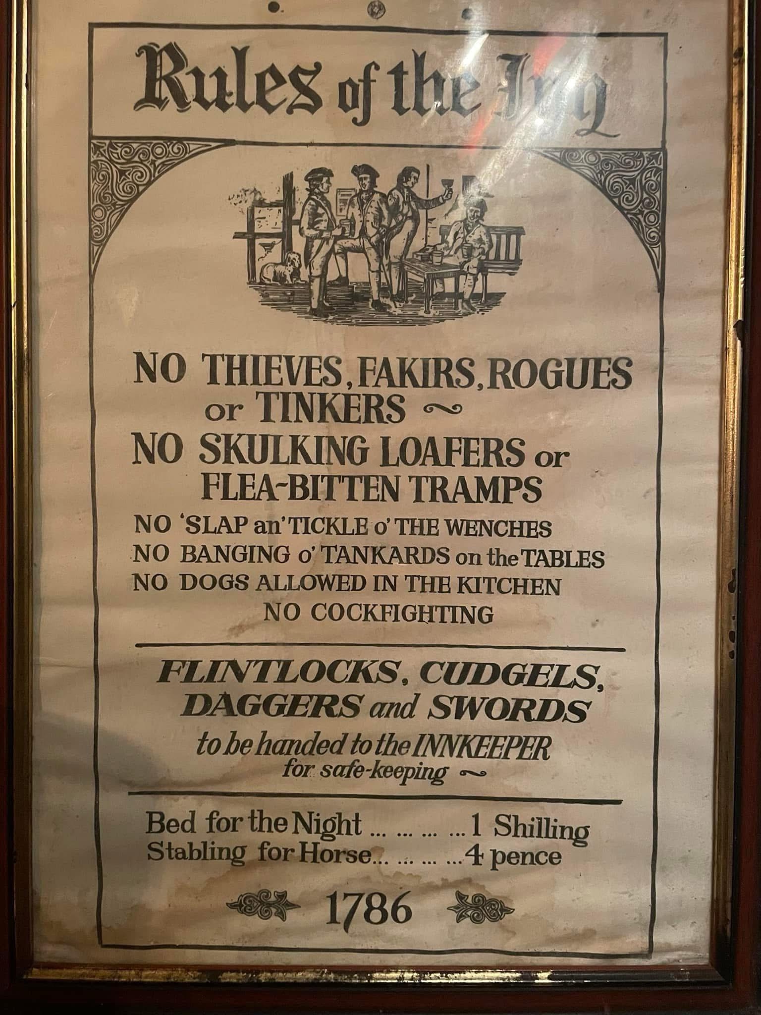 Essential Rules for the Inn: We Need This Sign in Our Surgery!