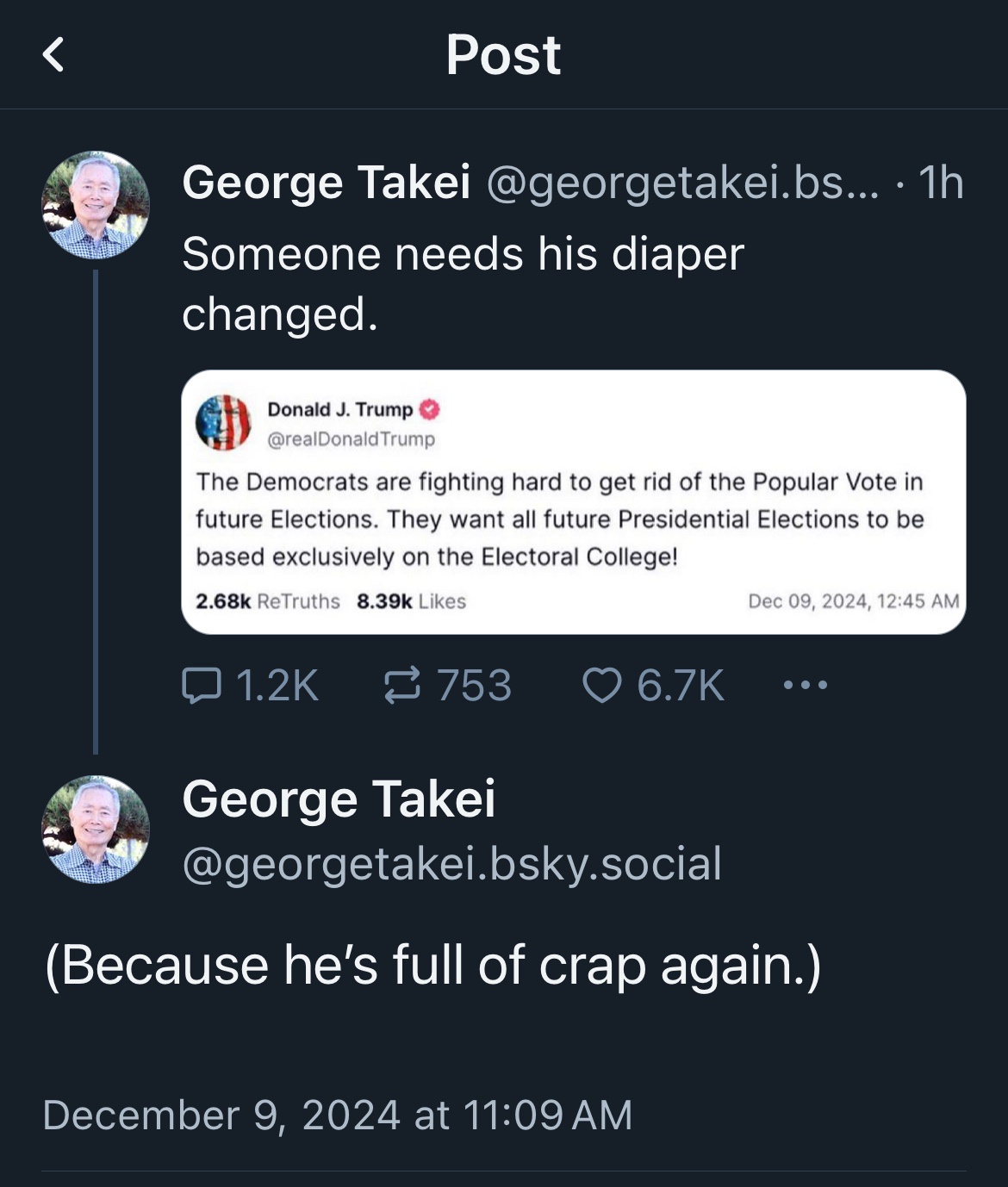 Oh George... What Have You Done Now?