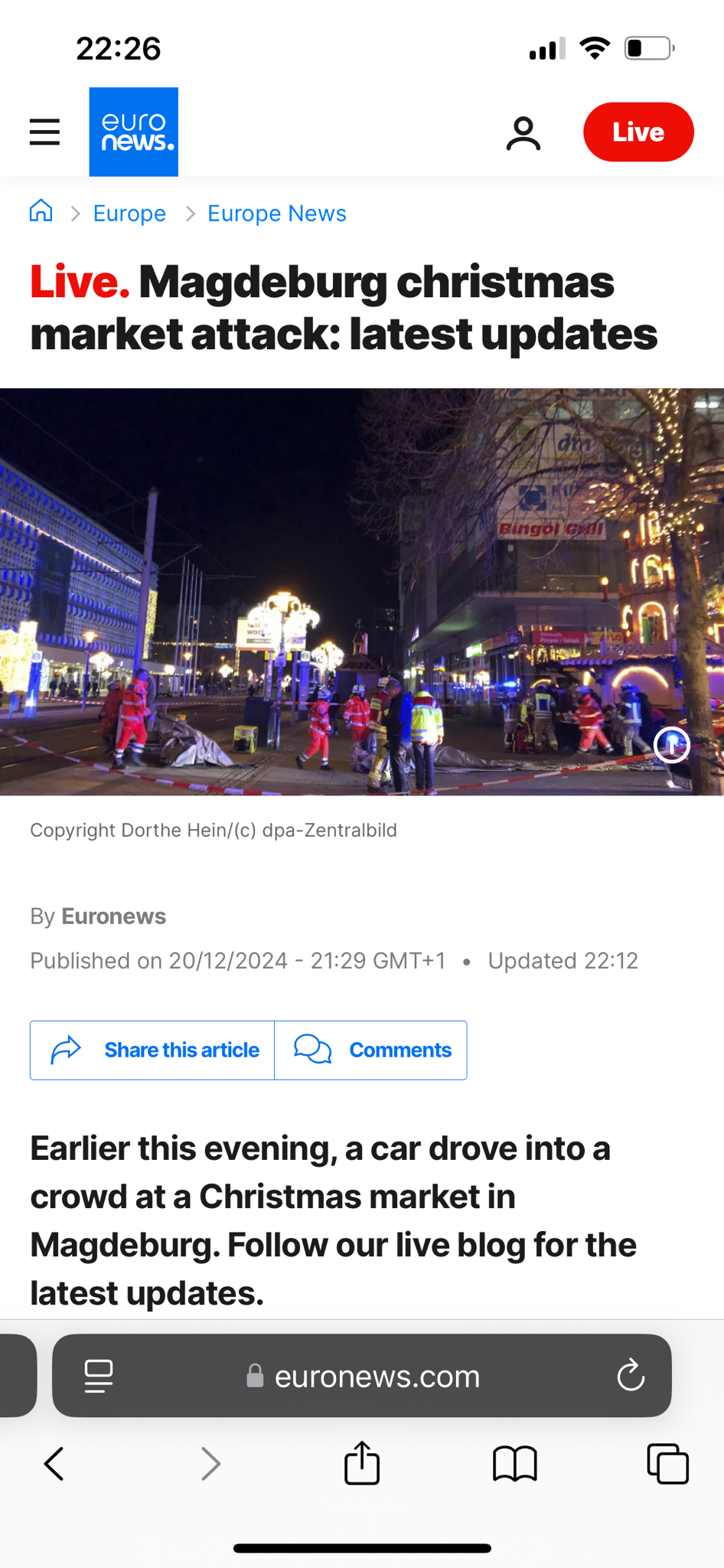 Tragic news: Another Christmas Market Attack in Germany