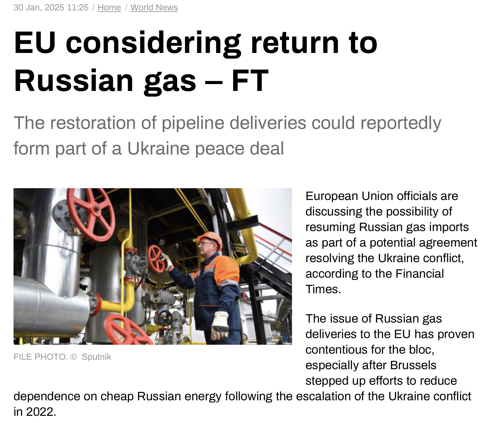 EU's Risky Move: The Potential Return to Russian Gas Must Be Stopped!