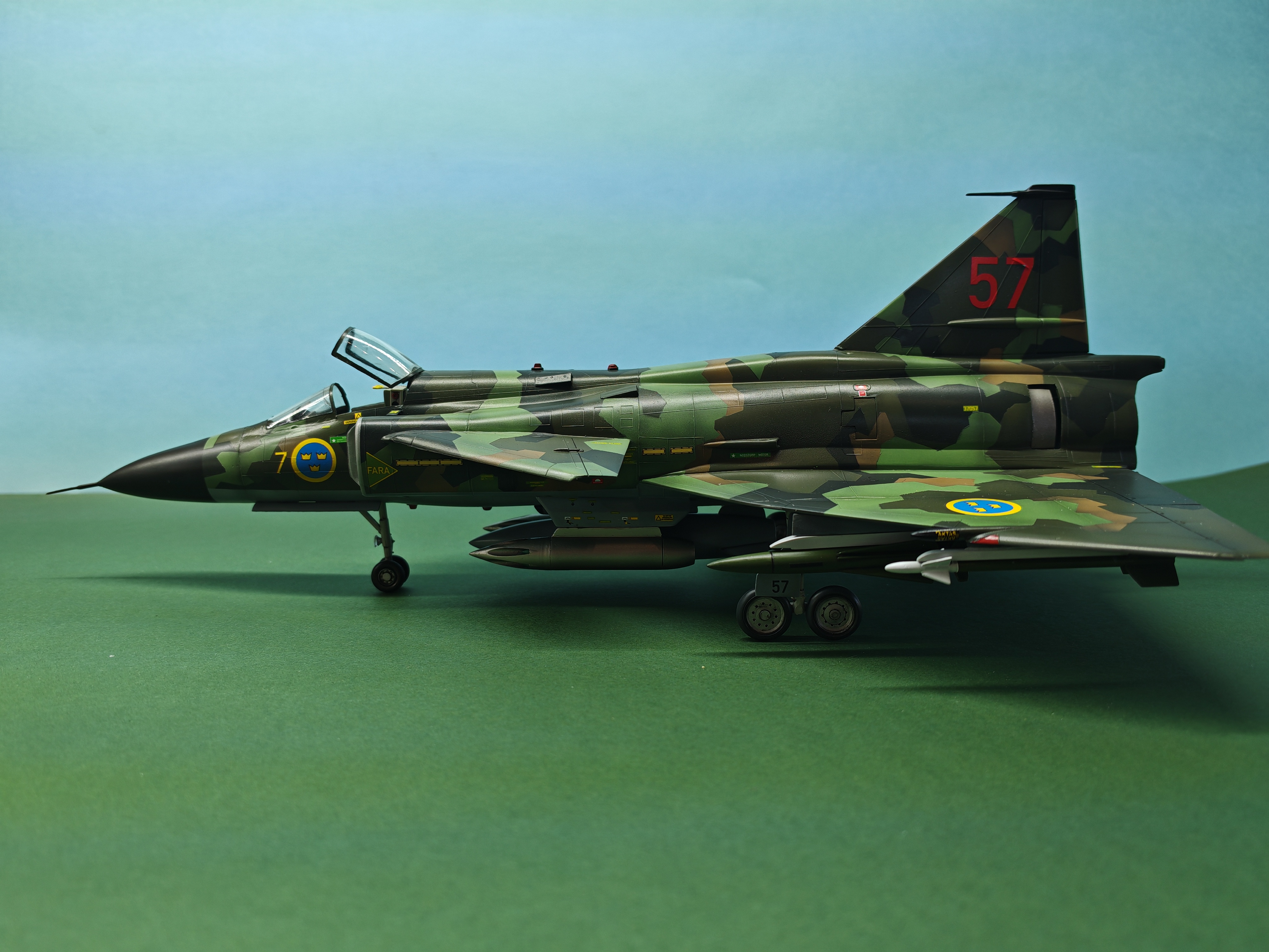 Saab Viggen Model by Italeri in 1/48 Scale