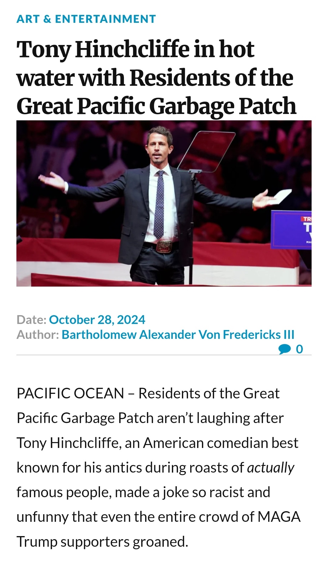 Residents of the Great Pacific Garbage Patch Express Their Discontent