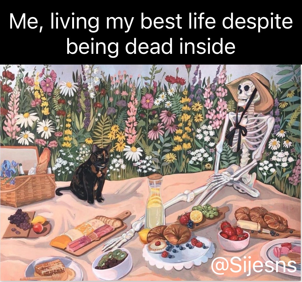 When You're Emotionally Numb but Your Cat is Full of Life
