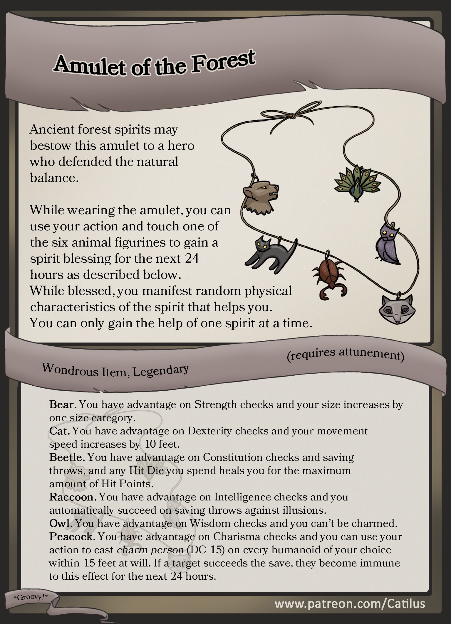 The Enigmatic Amulet of the Forest – A D&D Treasure