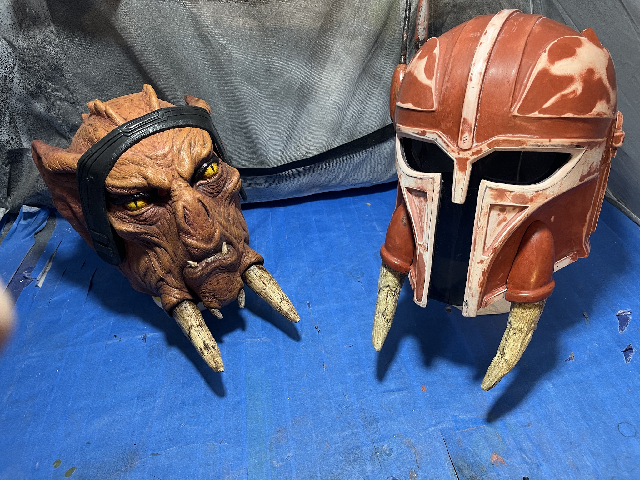 Check out this WIP concept for a Kaleesh alien Mandalorian costume for the Mandalorian Mercs Costume Club!