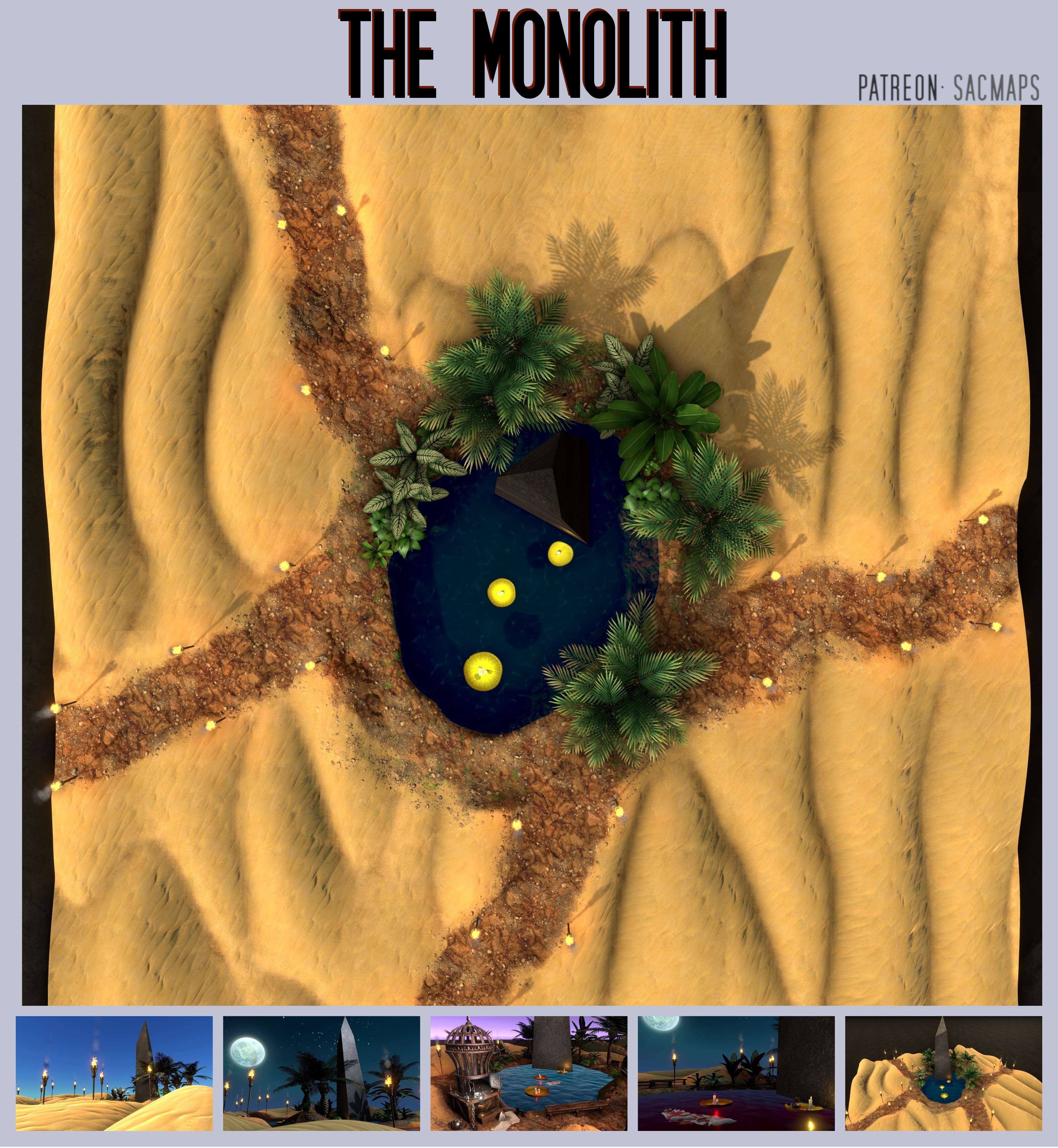 The Desert Monolith: Free DnD and TTRPG Maps for Your Adventures