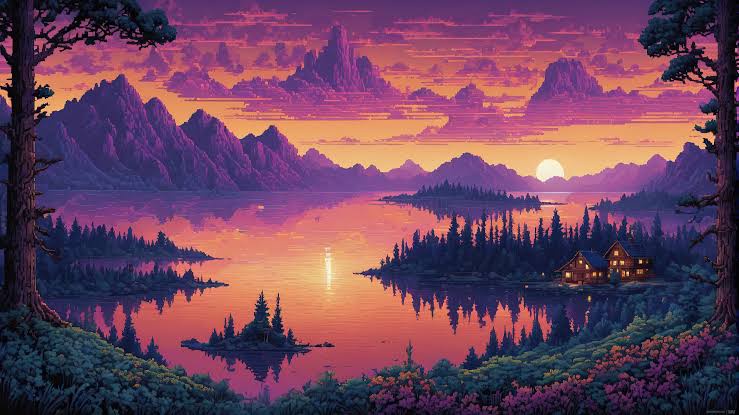 Stunning Pixel Art of a Beautiful View