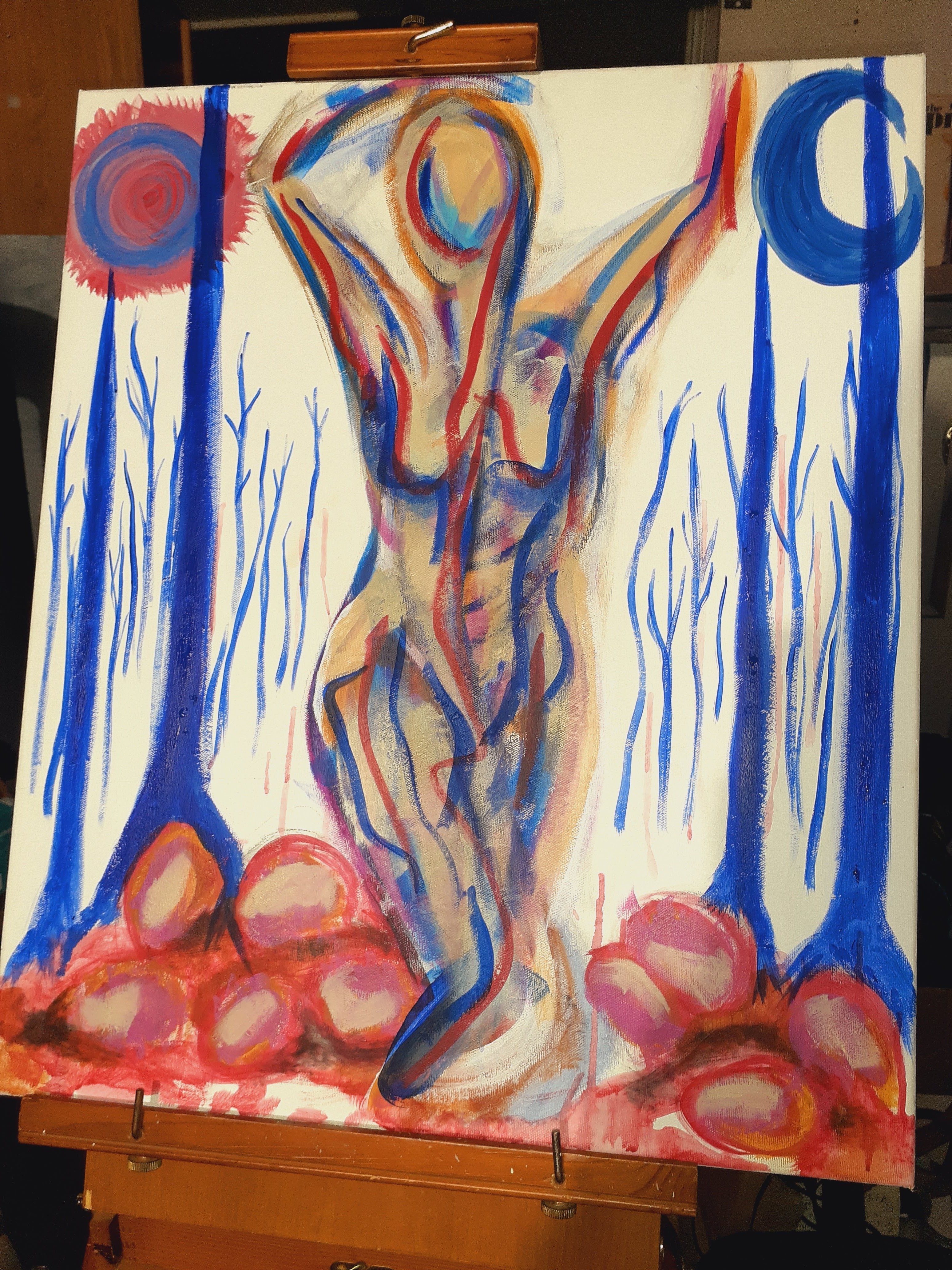 Showcasing My Art: Acrylic Masterpieces on Canvas