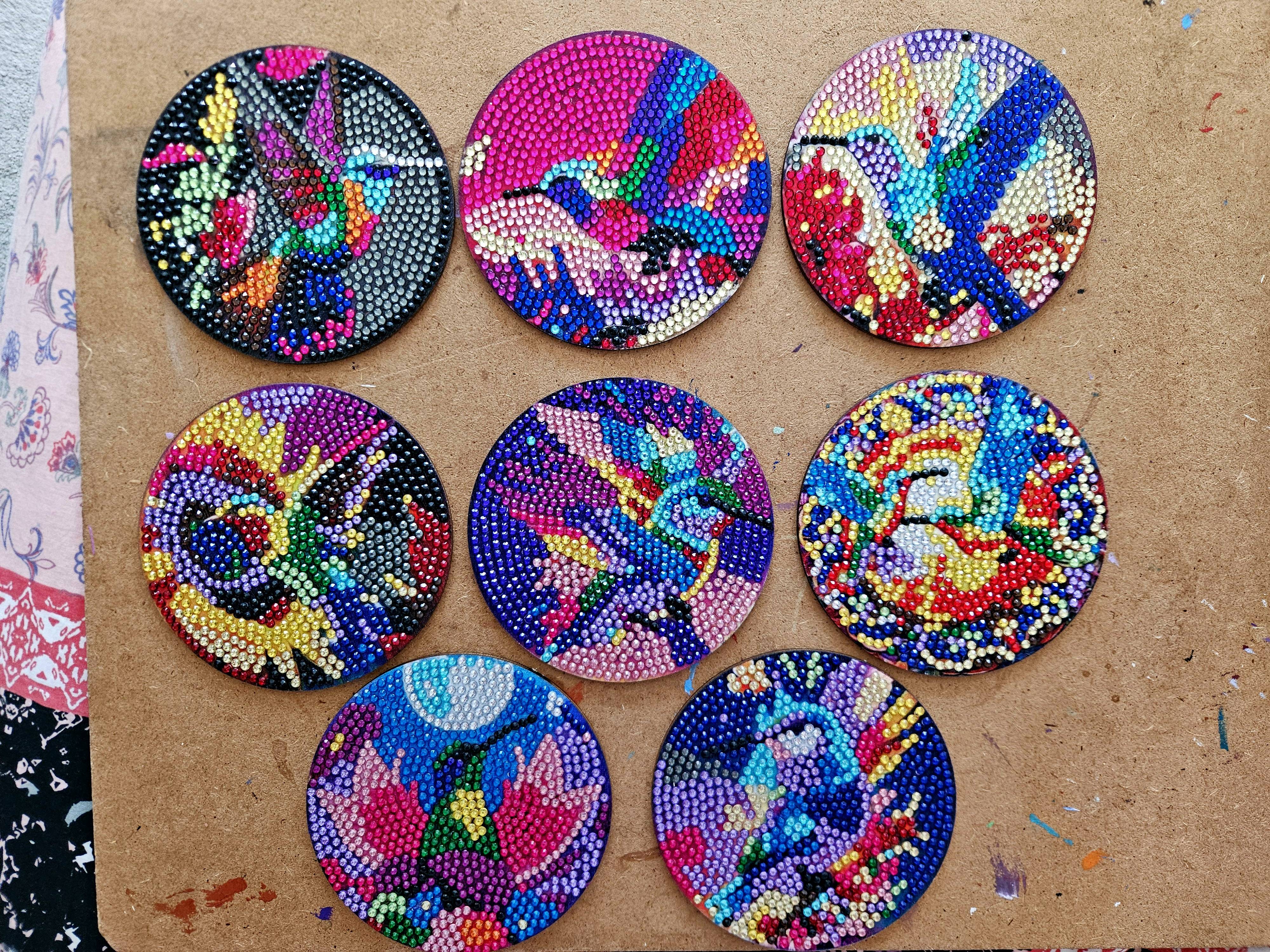 Beautiful coasters featuring hummingbirds, a perfect touch!