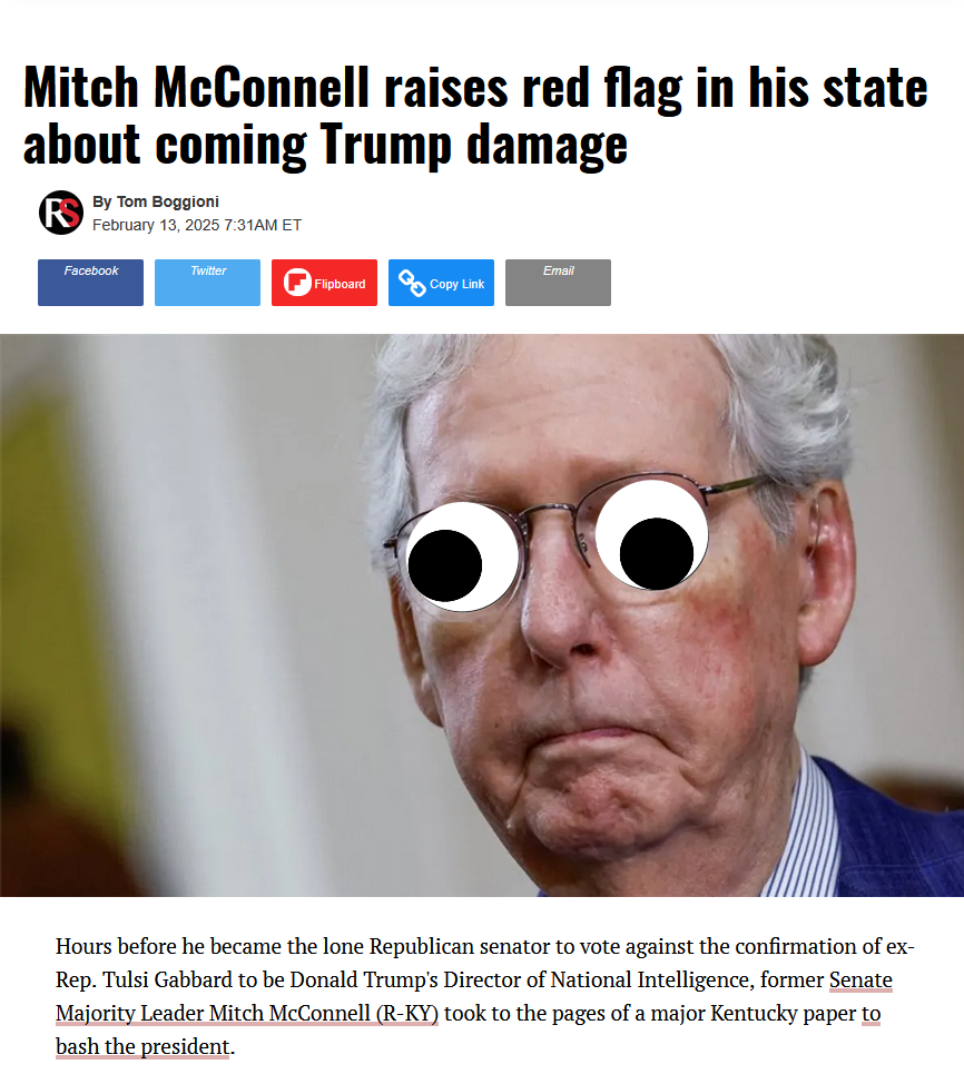 Oh No! Poor Mitch McConnell Fears the Monster He Created