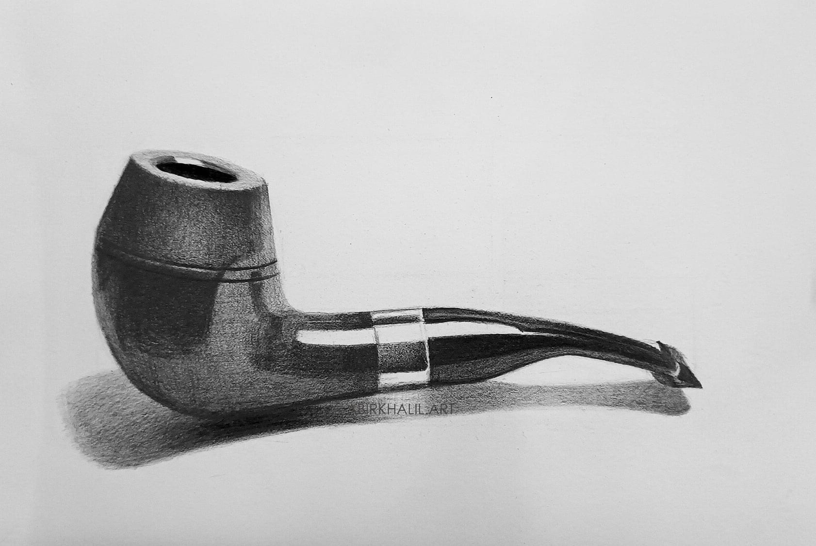 My Artistic Creation: A Graphite Pipe Drawing