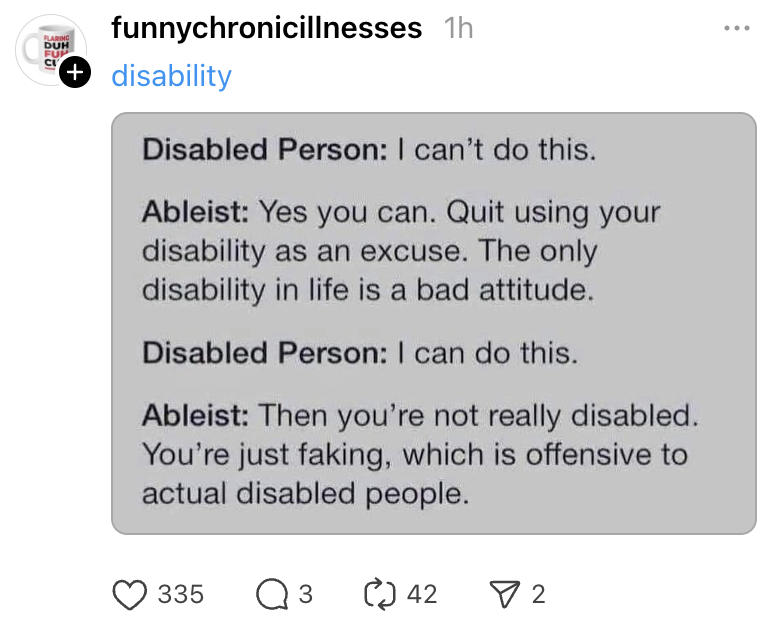 Growing up with ableist comments was tough and frustrating