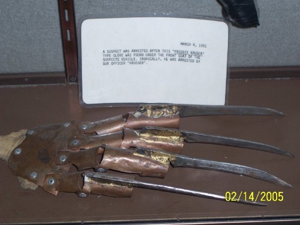 A Chilling Find: Freddy Krueger's Glove at the Santa Maria Police Station