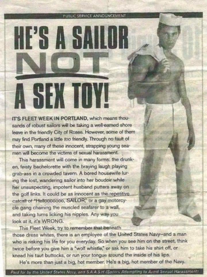 Throwback to an 80s magazine's public service announcement