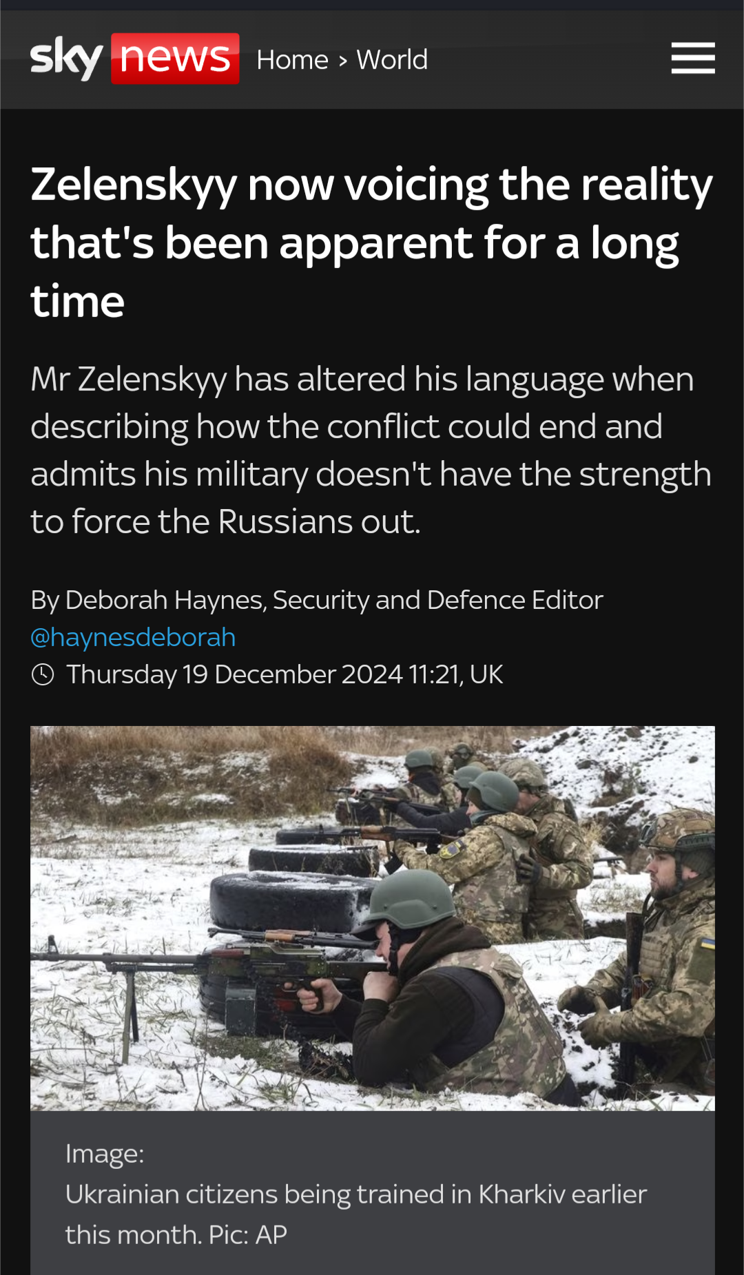 The situation in Ukraine