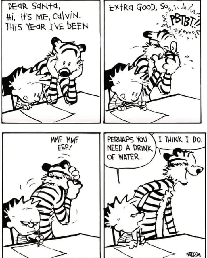 I've always appreciated the expressions Watterson captured in Calvin's adventures.