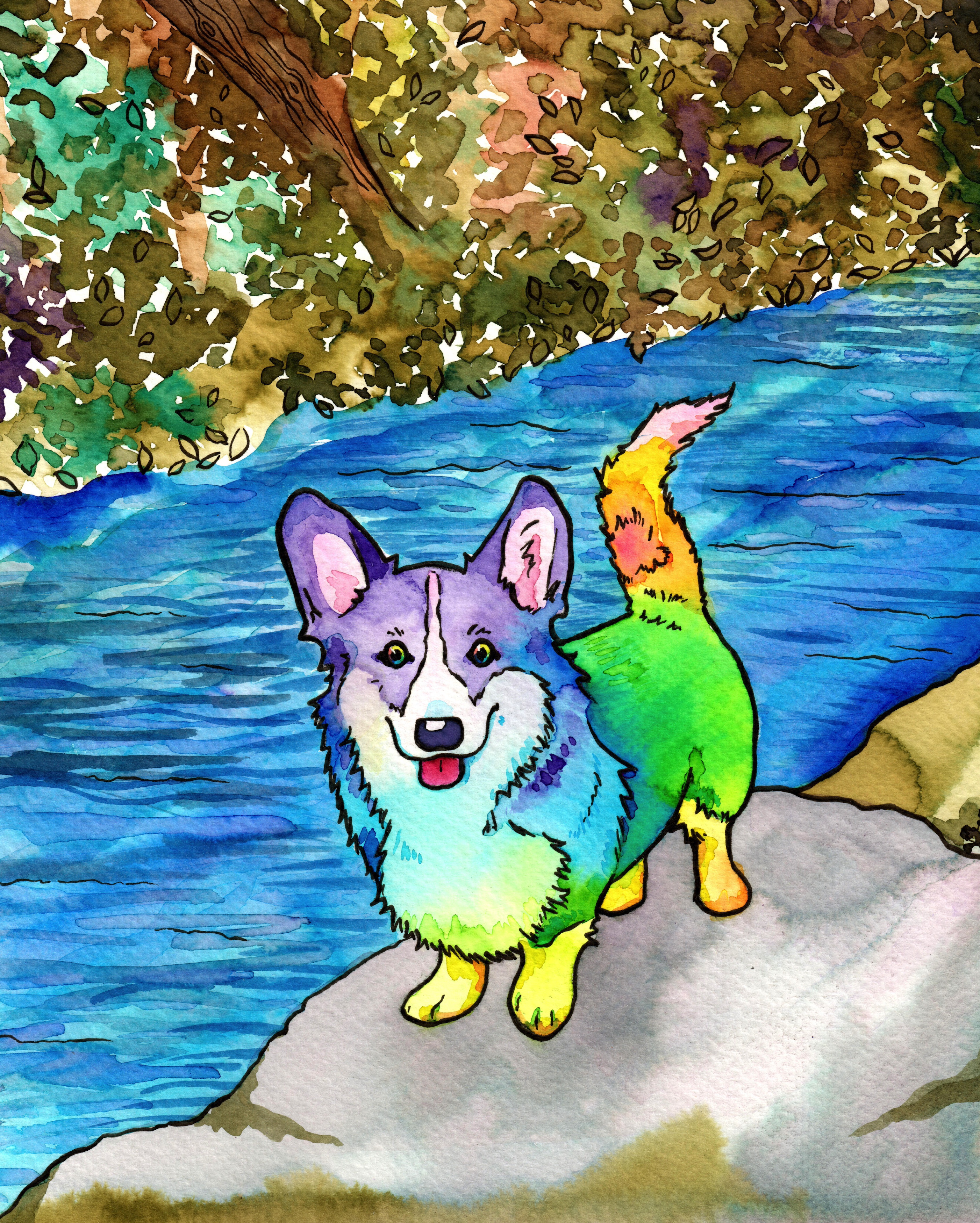 Daily Corgi Painting: Meet Toastie, My Furry Muse!