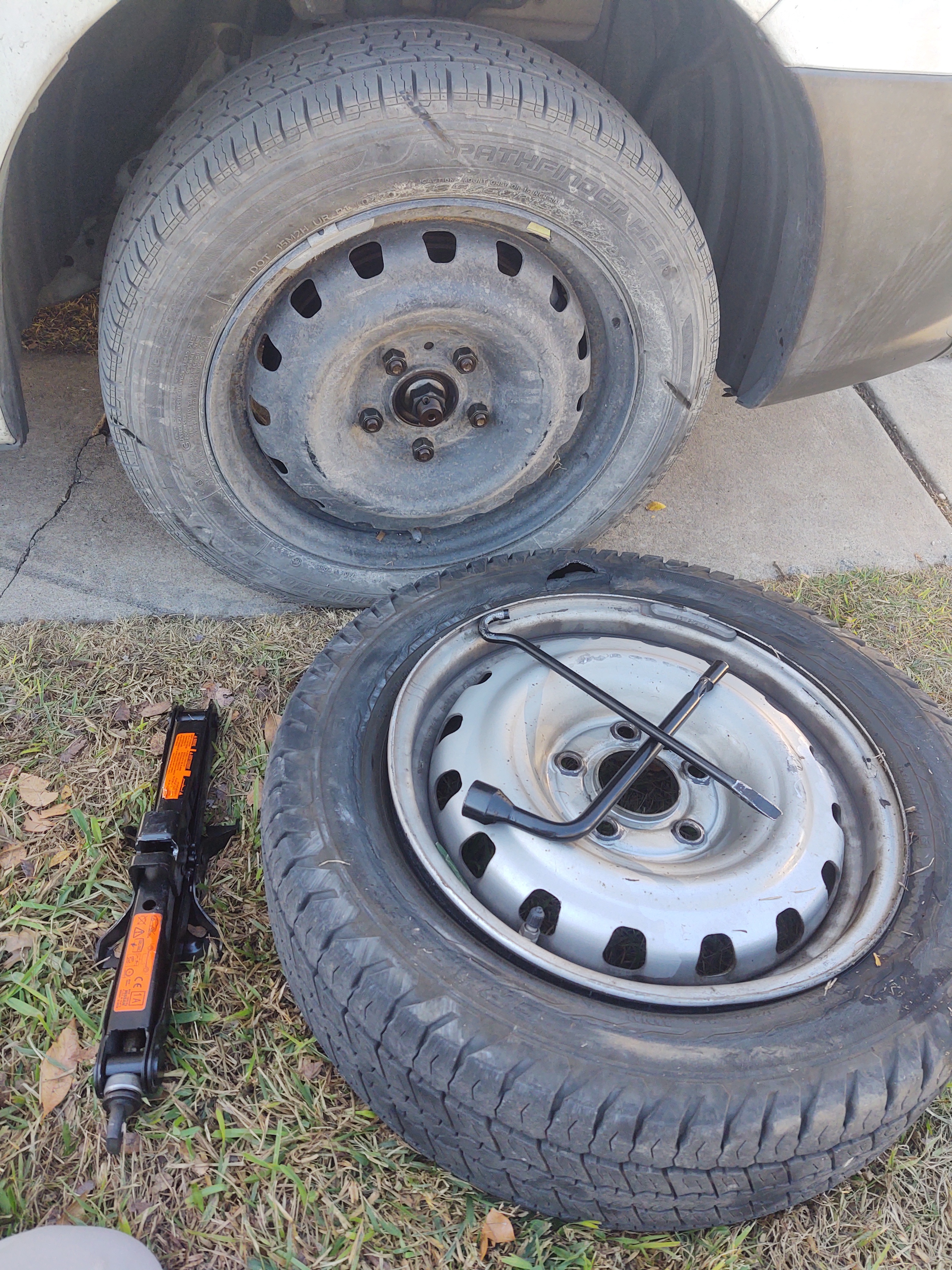 I Changed My First Flat Tire Today!