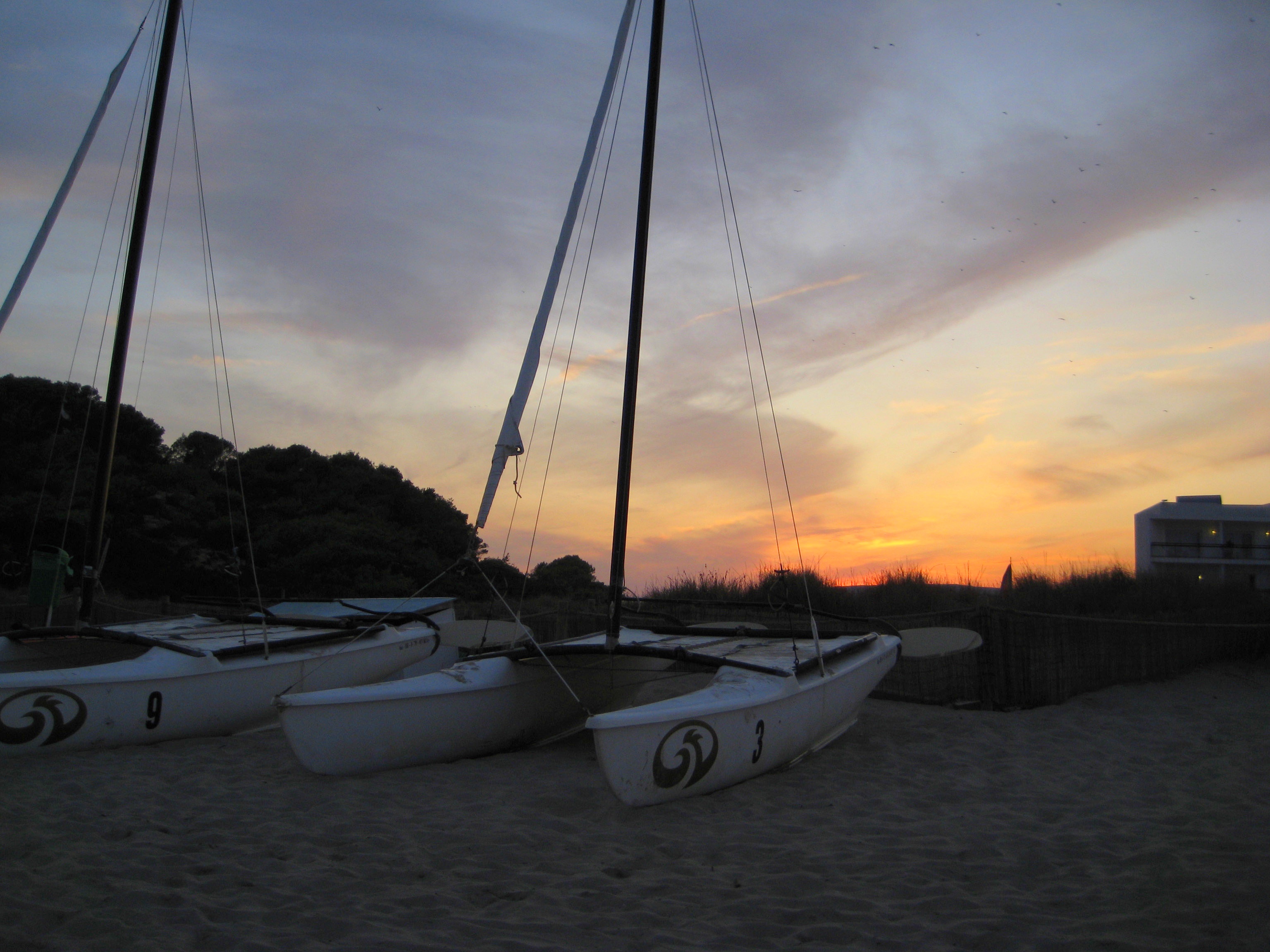 Breathtaking beach sunset that paints the sky