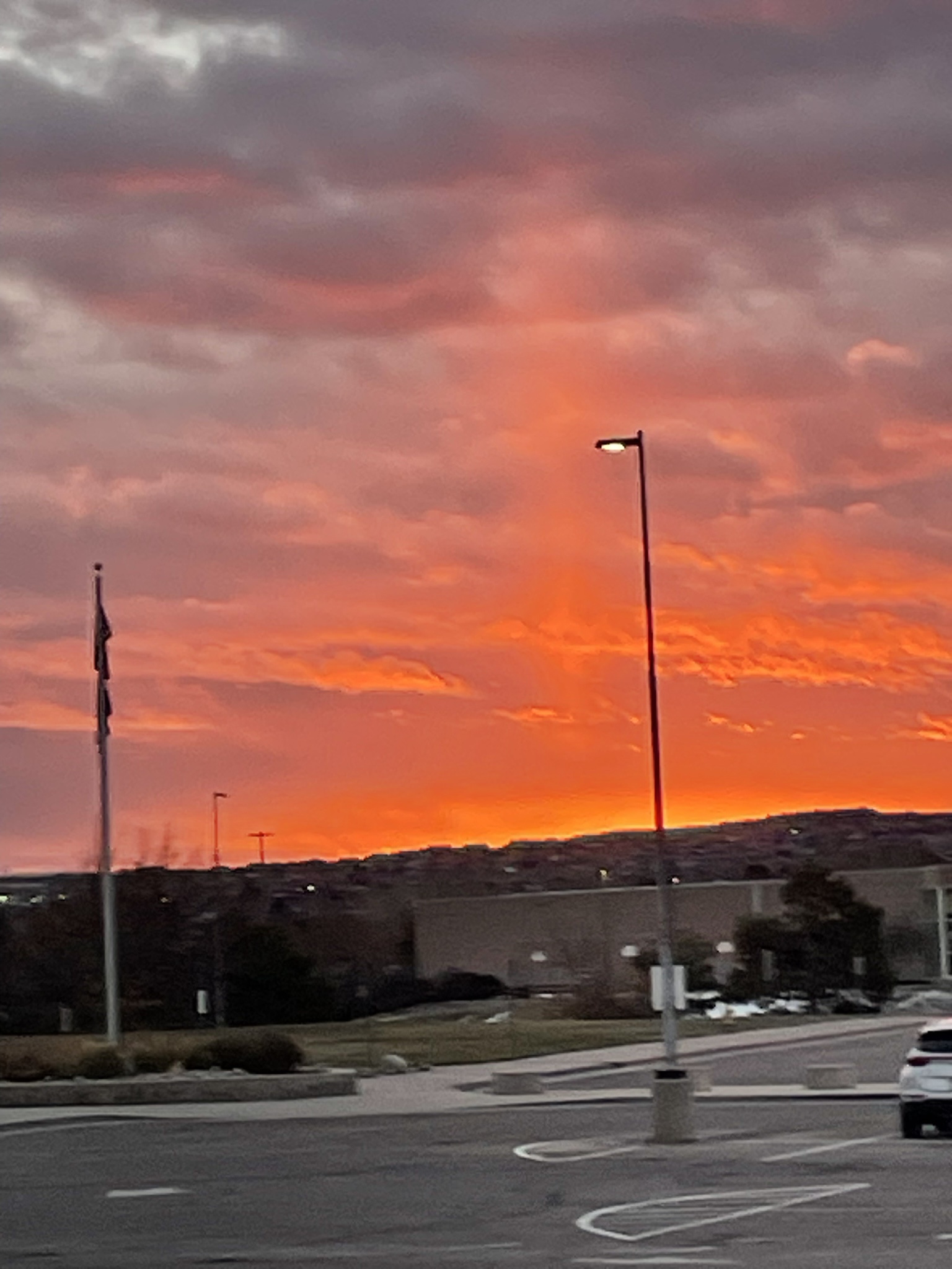 Breathtaking Colorado Sunset Captured from a Parking Lot