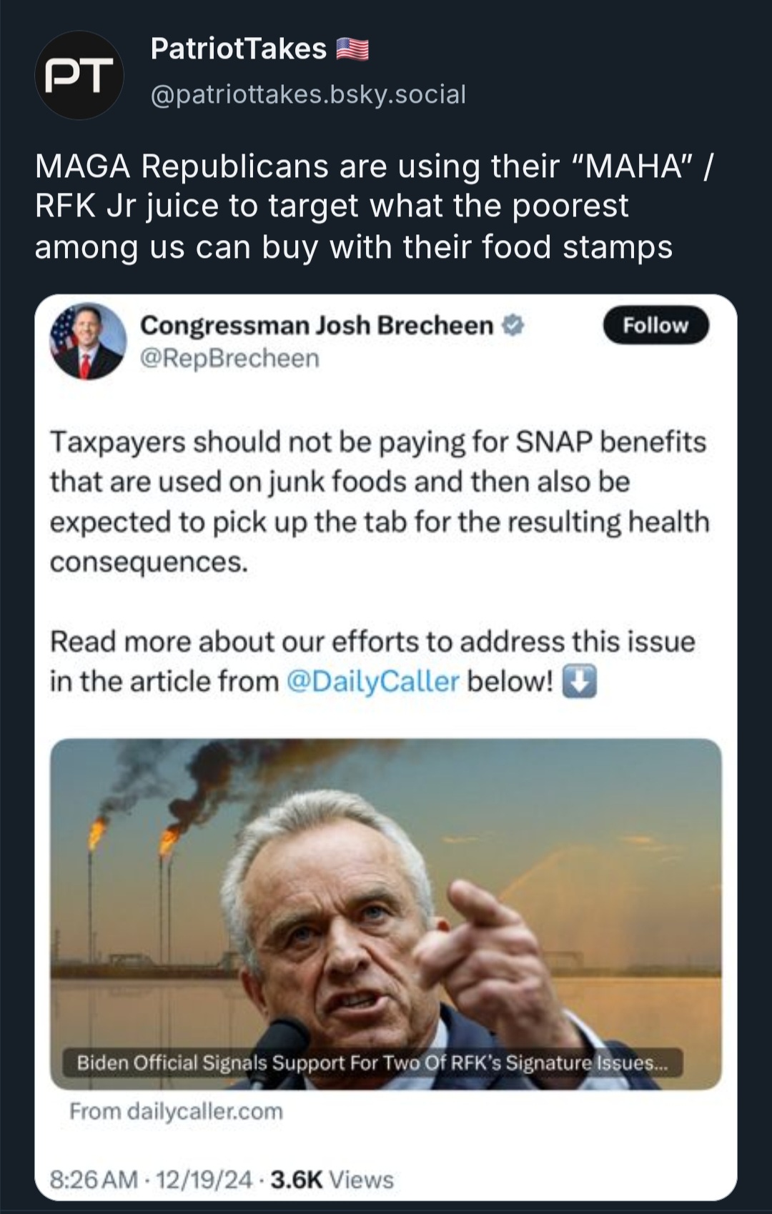 So let me get this straight: billionaires can splurge on yachts and Bentleys thanks to tax cuts, while Joe on Skid Row can't even buy a bag of Doritos with food stamps. Makes sense.