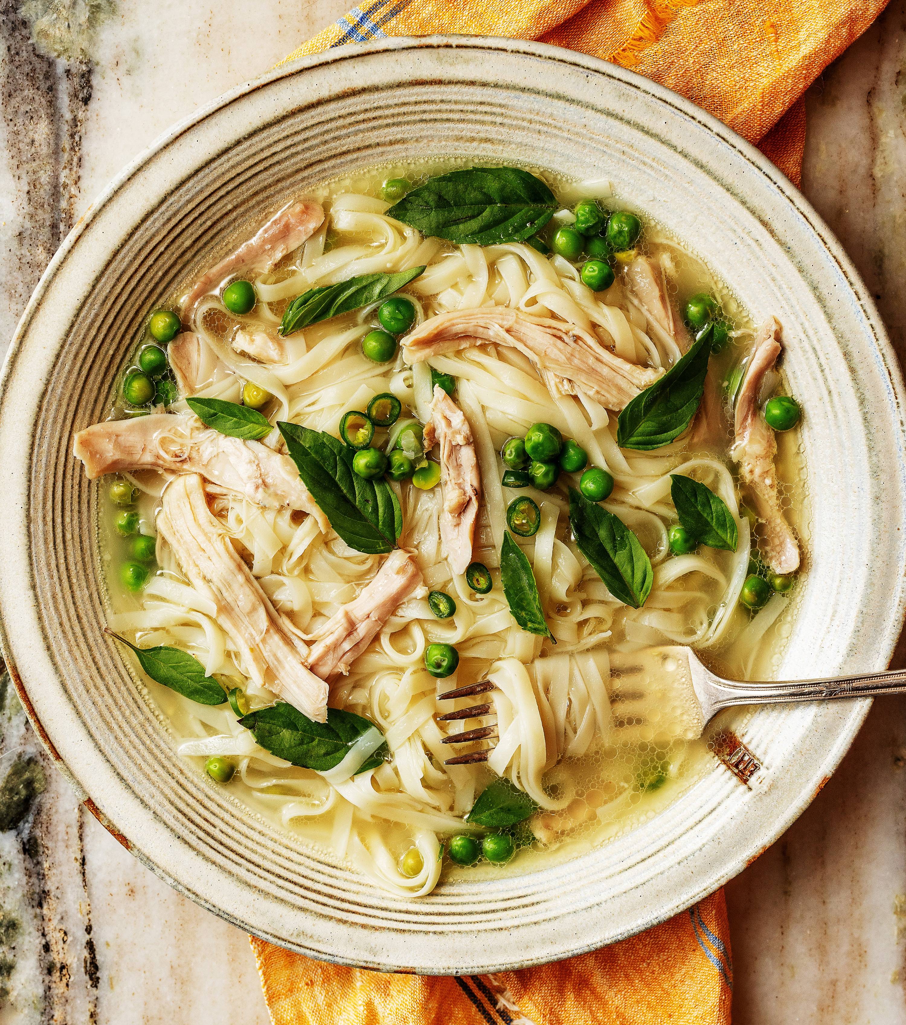 Delicious Chicken Soup with Noodles and Ginger Recipe!