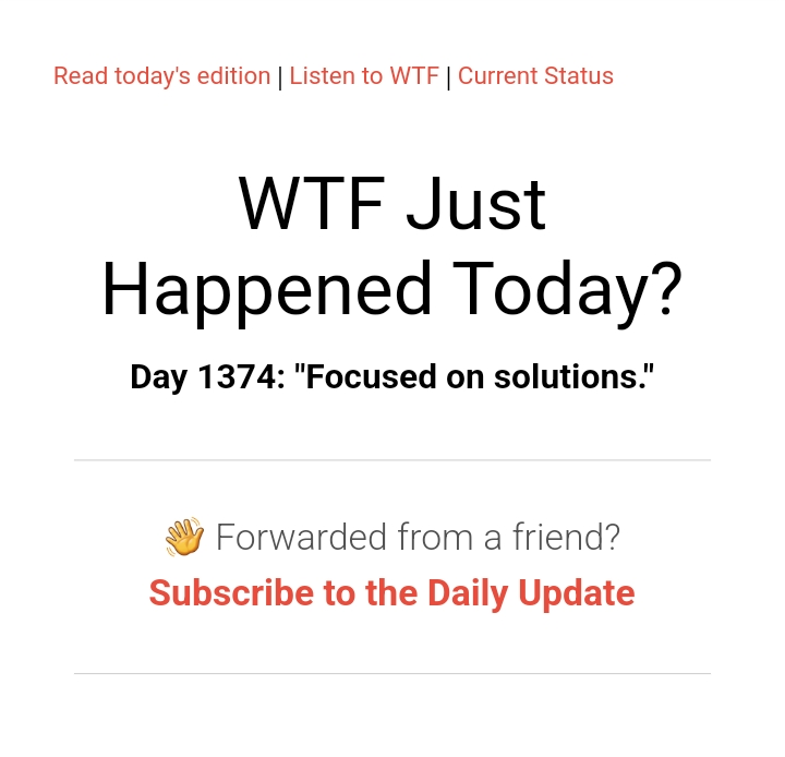 What on Earth Just Happened Today? Day 1374