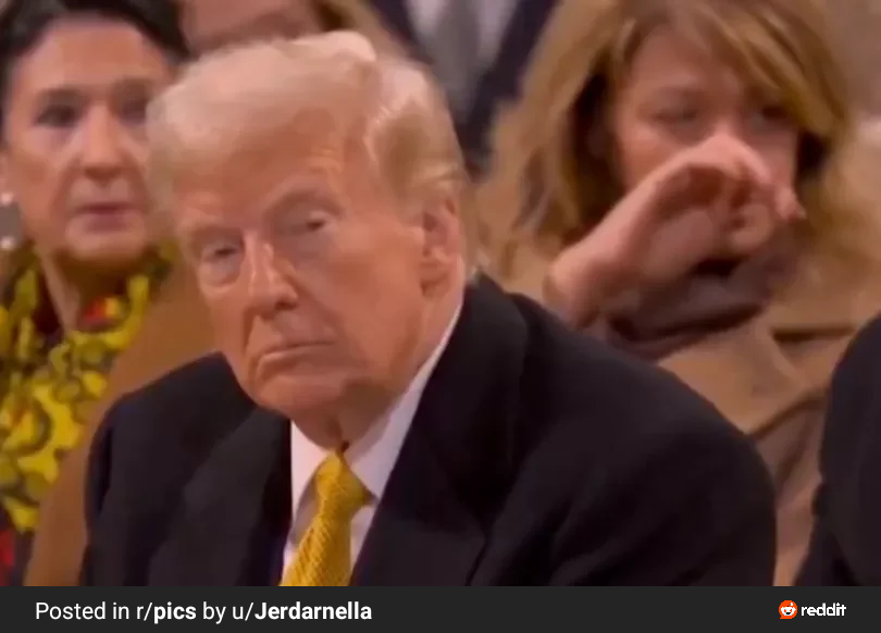 DT's reaction is like someone just soiled my pants!