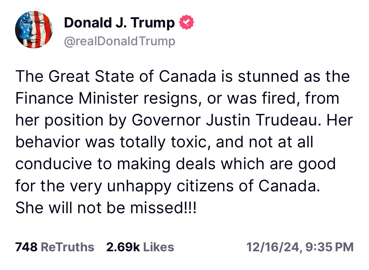 What an Outrageous Character! Is This Humor or Insanity? Will Canada Be Next?