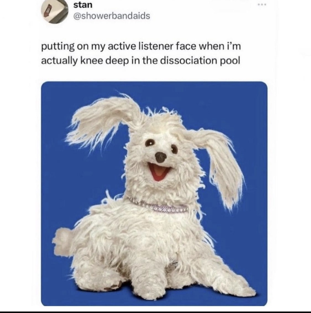 I'm stuck between resting b*tch face and a maniacal grin—no middle ground here!