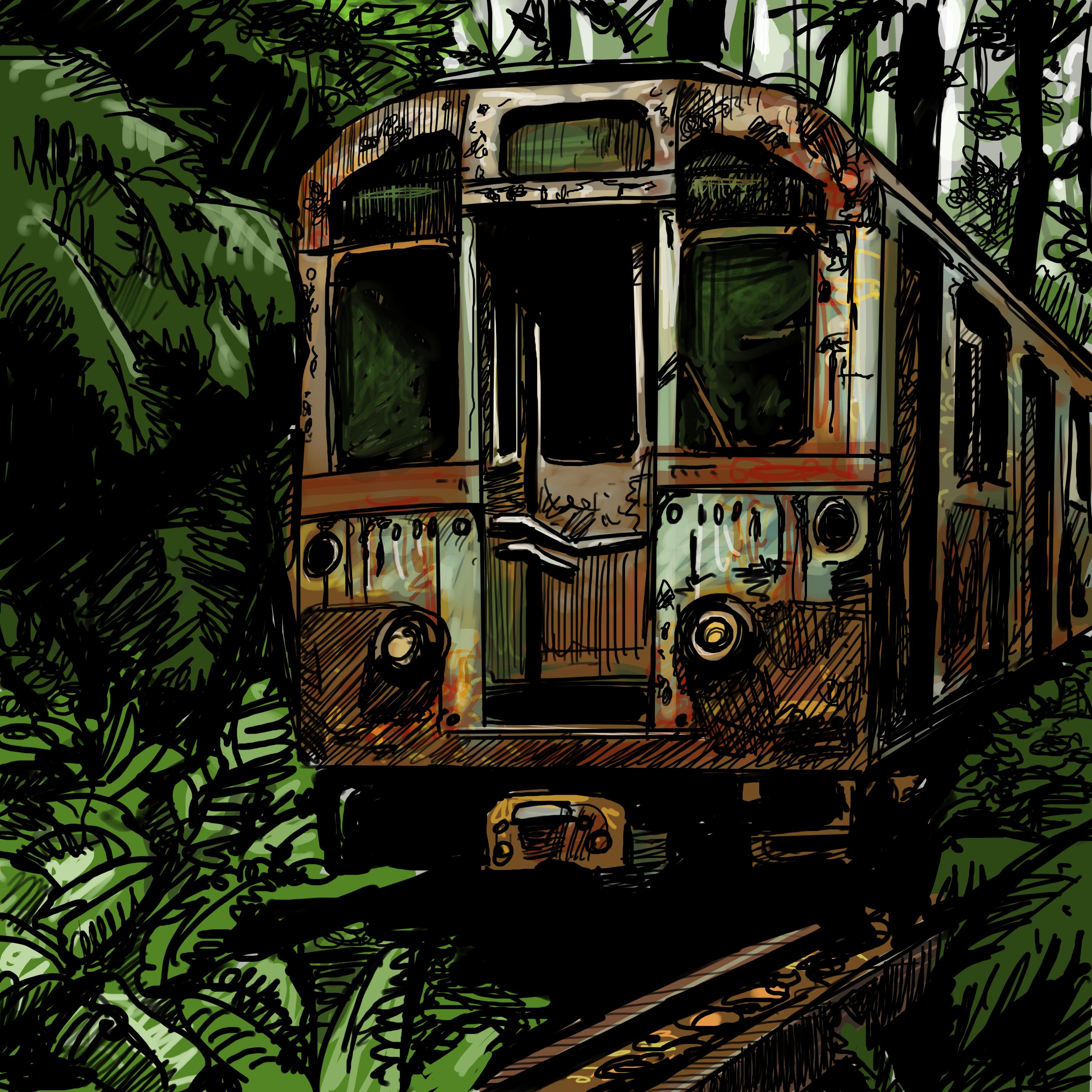 Rusty Train: A Unique Piece of Original Art