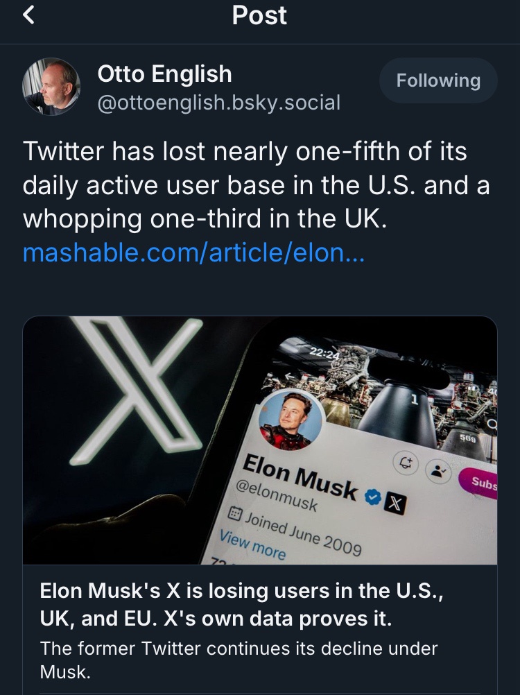This brings me so much joy! Bluesky is the place to be—join me and let's annoy Elon together!