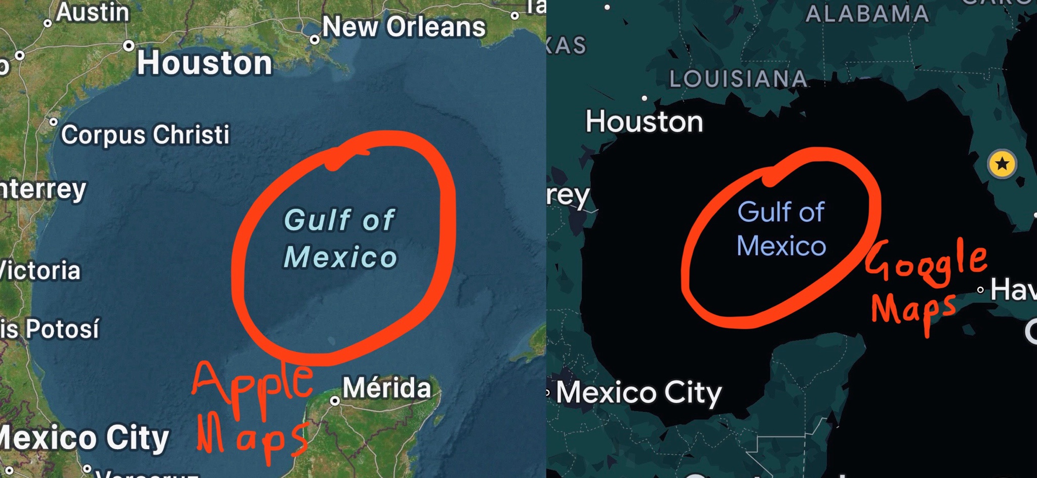 Why Is the Gulf of Mexico Still Showing Up on My Maps in Australia?