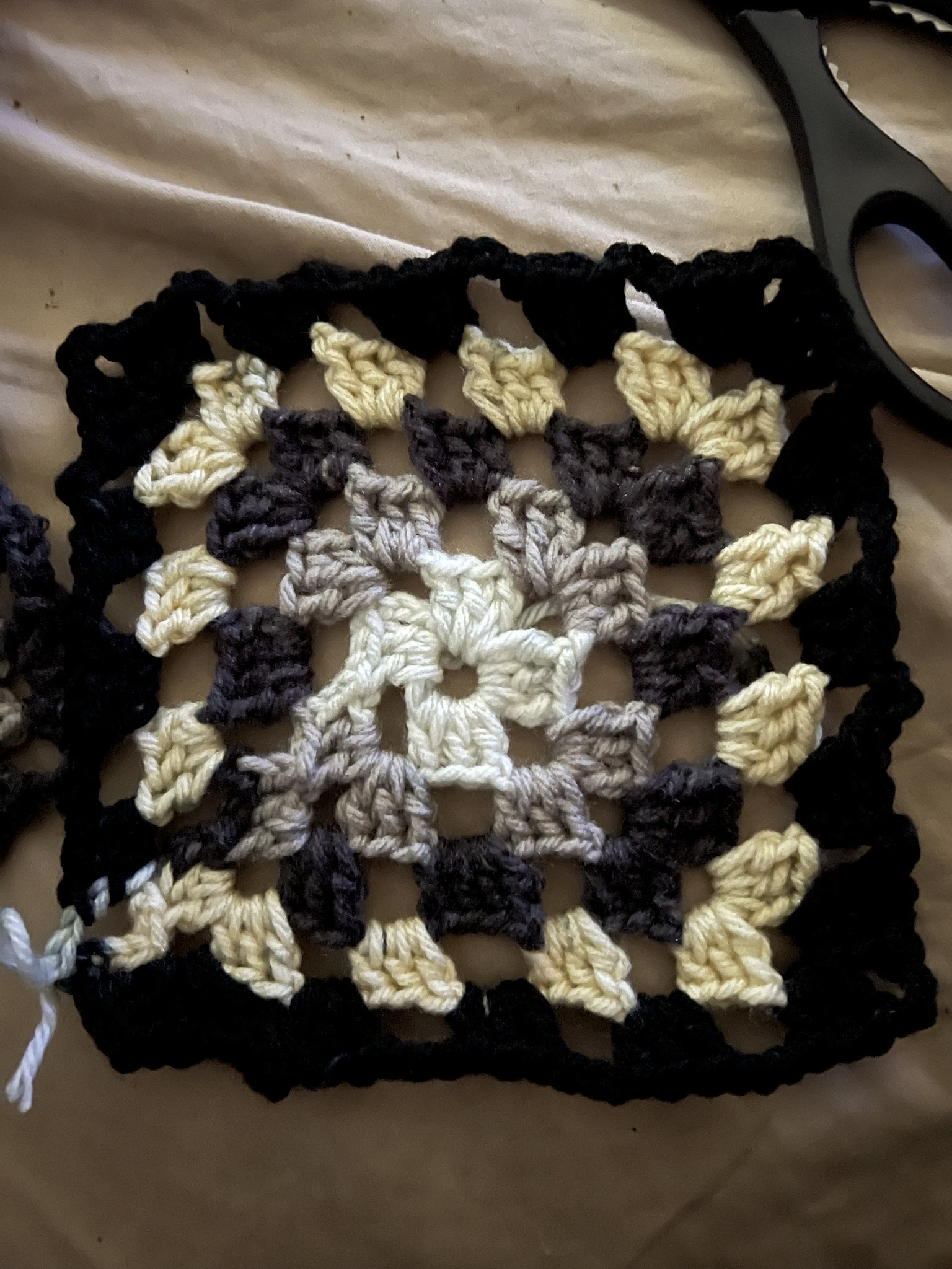 Proud Moment: My First Granny Square as a Self-Taught Crocheter!