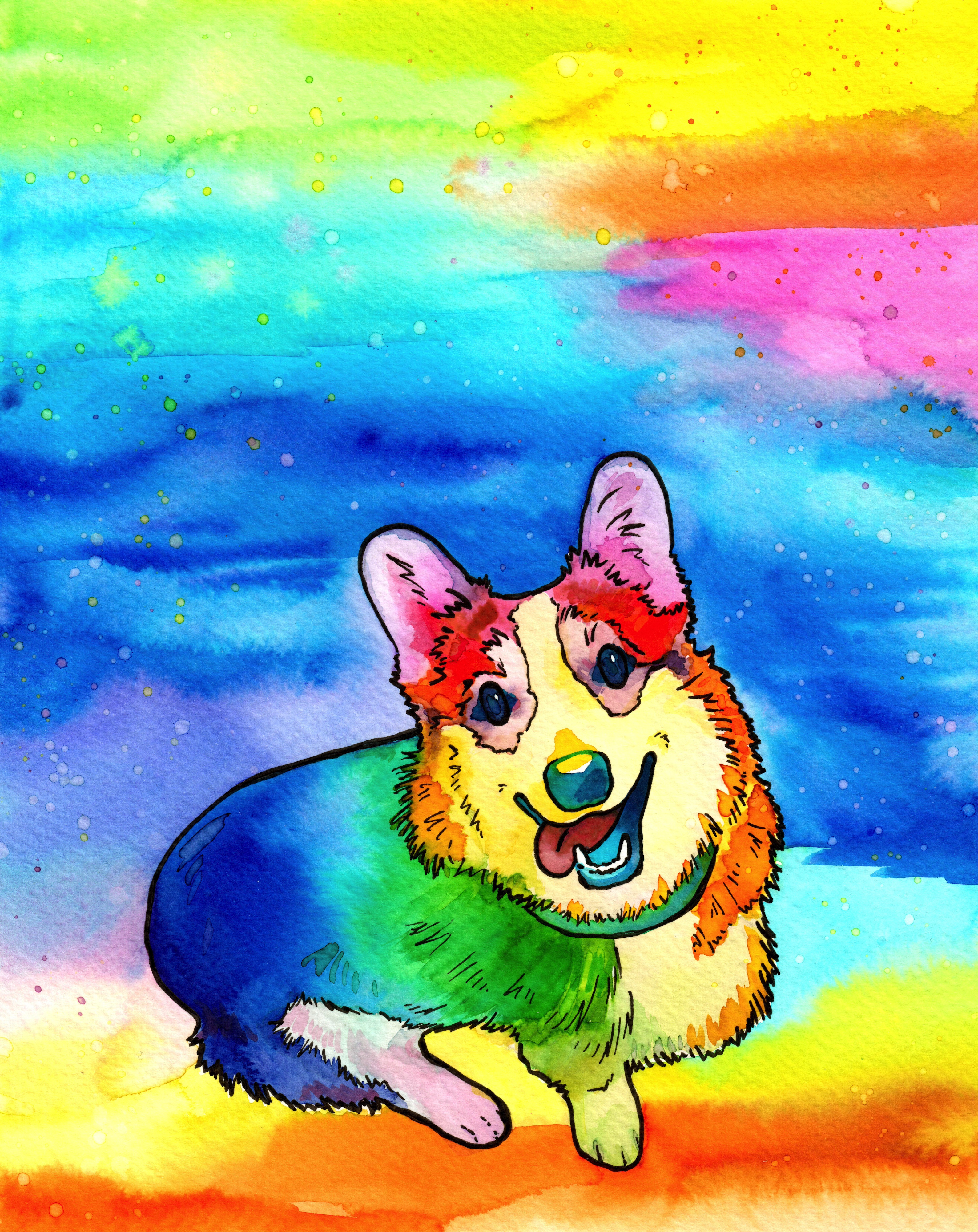 Meet Luna: My Daily Corgi Painting Adventure!