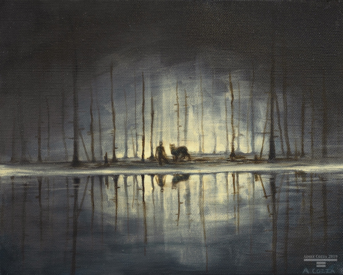 Dive into My World: 'Water's Edge' - An Original Oil Painting