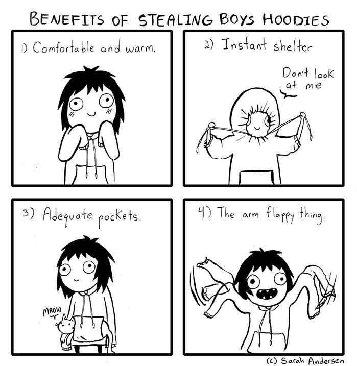 Why stealing your boyfriend's hoodie is a total win.