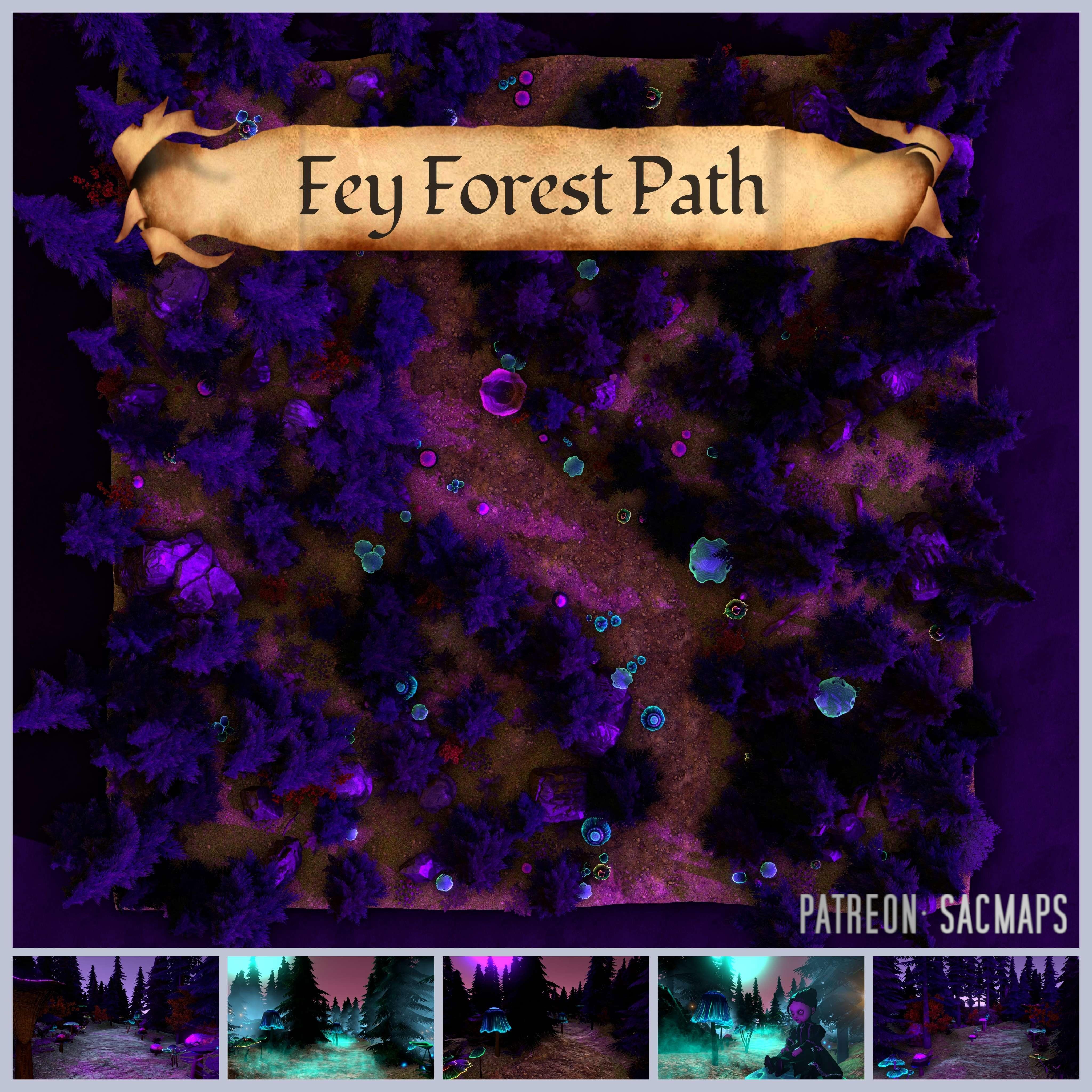 Explore the Fey Forest Path: Free Maps for Your DnD Adventures!