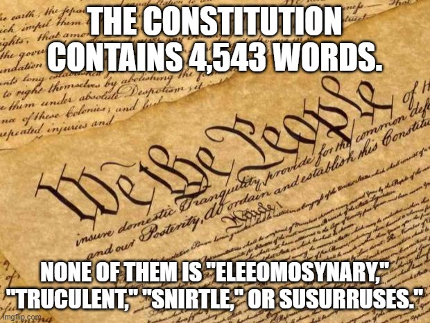 When you're tipsy and trying to spell 'Constitution' but it's a struggle.