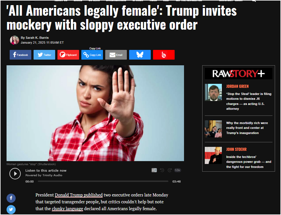 The Controversial Claim: All Americans are Legally Female