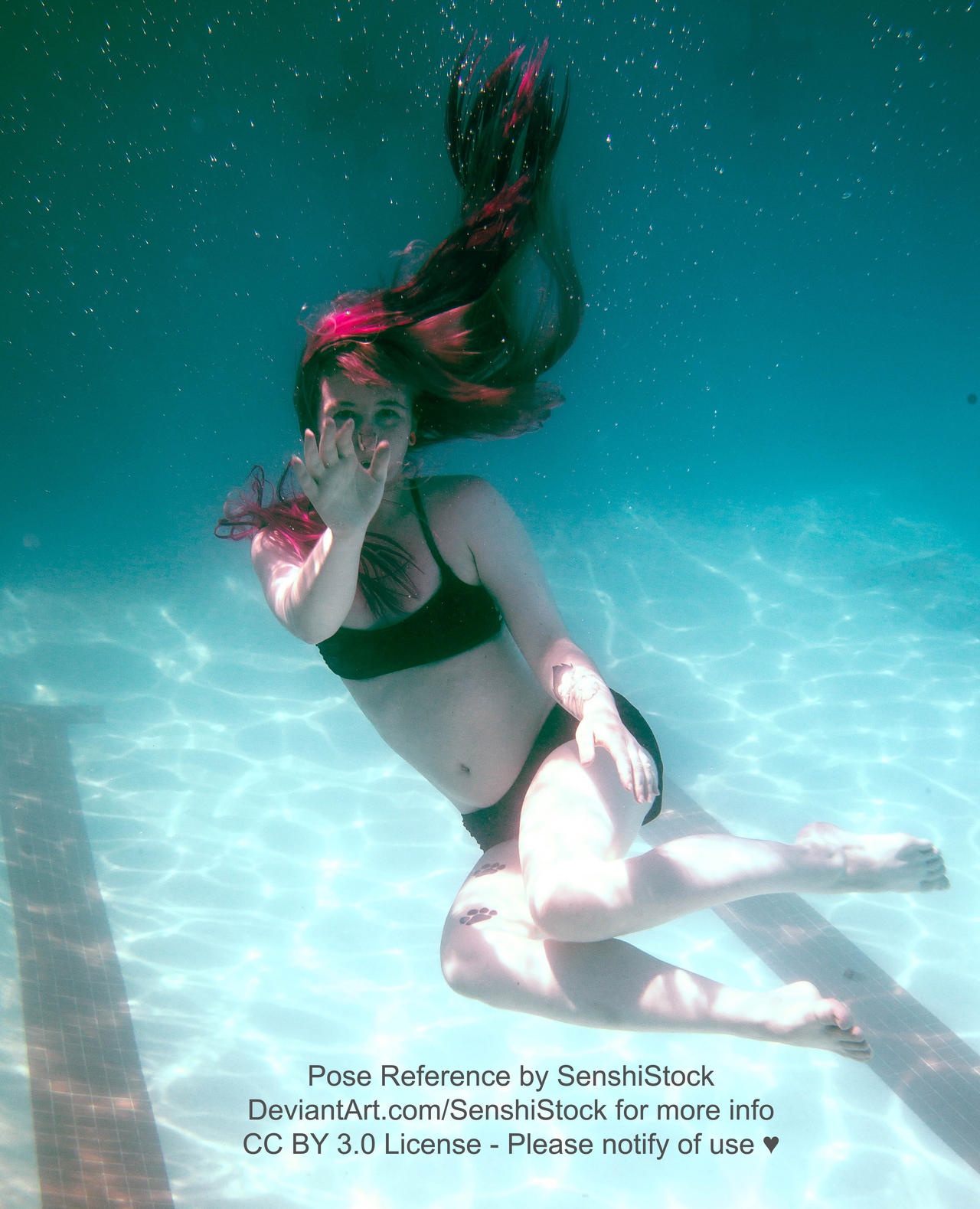 Daily Pose Inspiration: Underwater Floating Pose by NyxNaiaStock