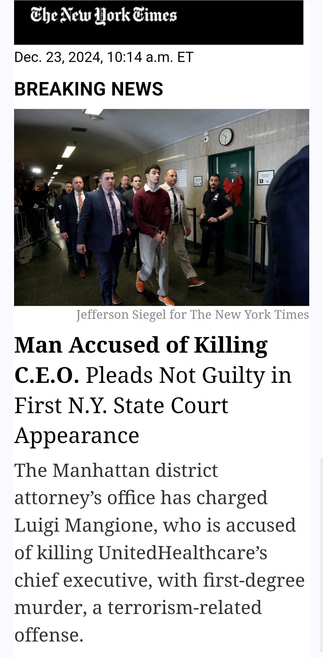 He claims innocence? That's intriguing, but have you seen those loafers?