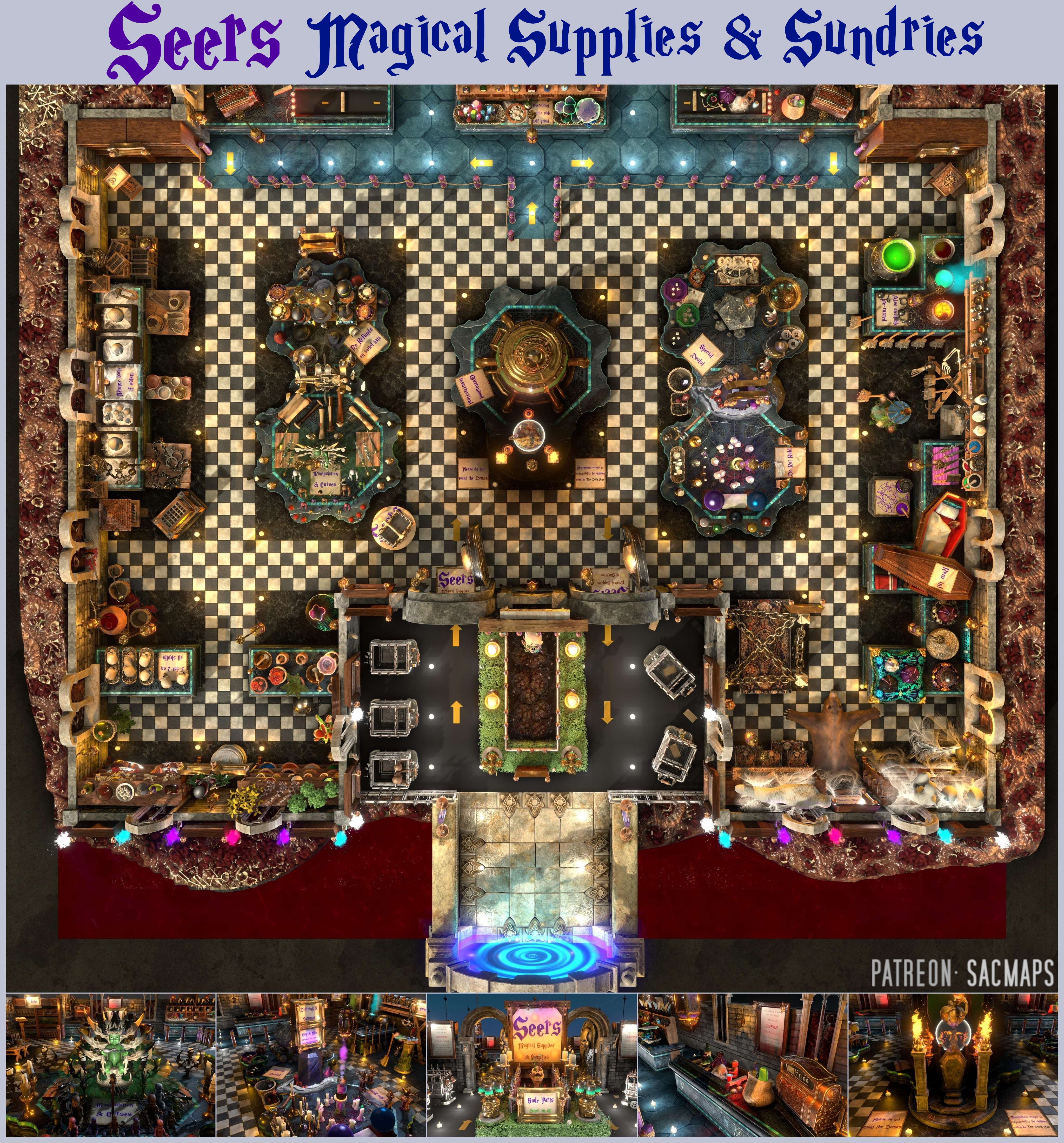 Discover Seers Magical Supplies Shop: Your Free Source for DnD and TTRPG Maps