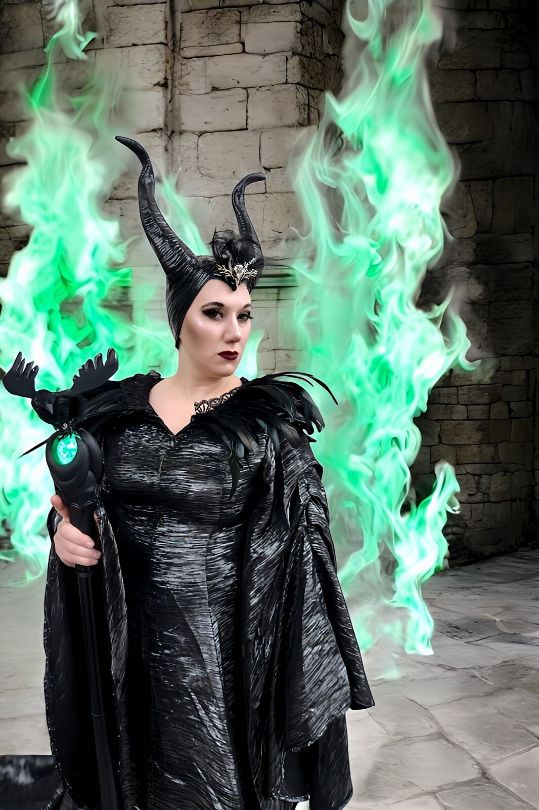 Epic Maleficent Cosplay in Action